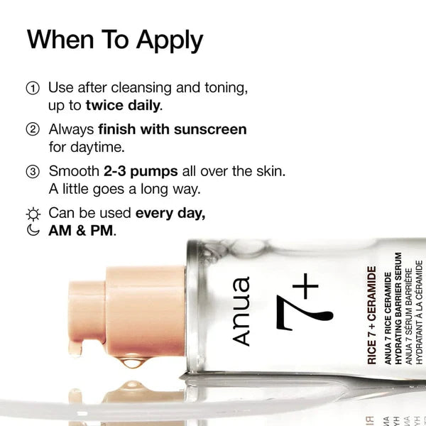 Anua 7 Rice Ceramide Hydrating Barrier Serum 50ml