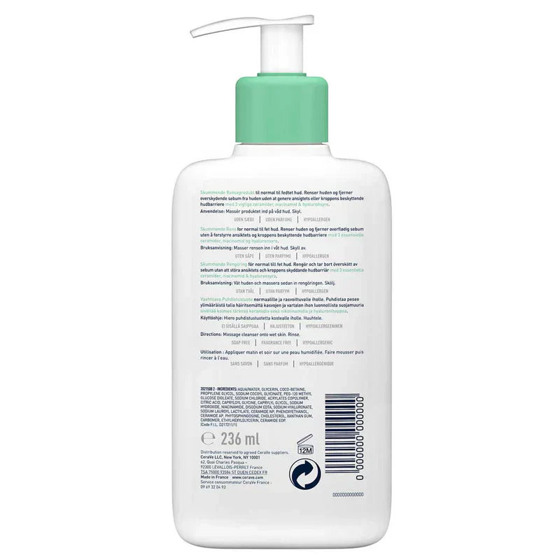 CeraVe Foaming Cleanser for Normal to Oily Skin